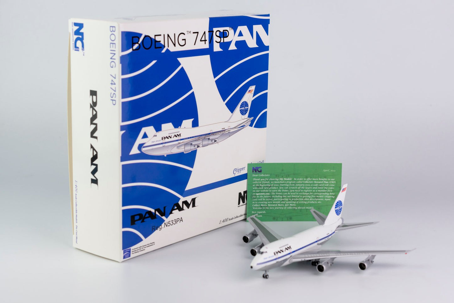 1:400 NG Models Pan American World Airways Boeing 747SP "Clipper Liberty Bell" N533PA NG07022