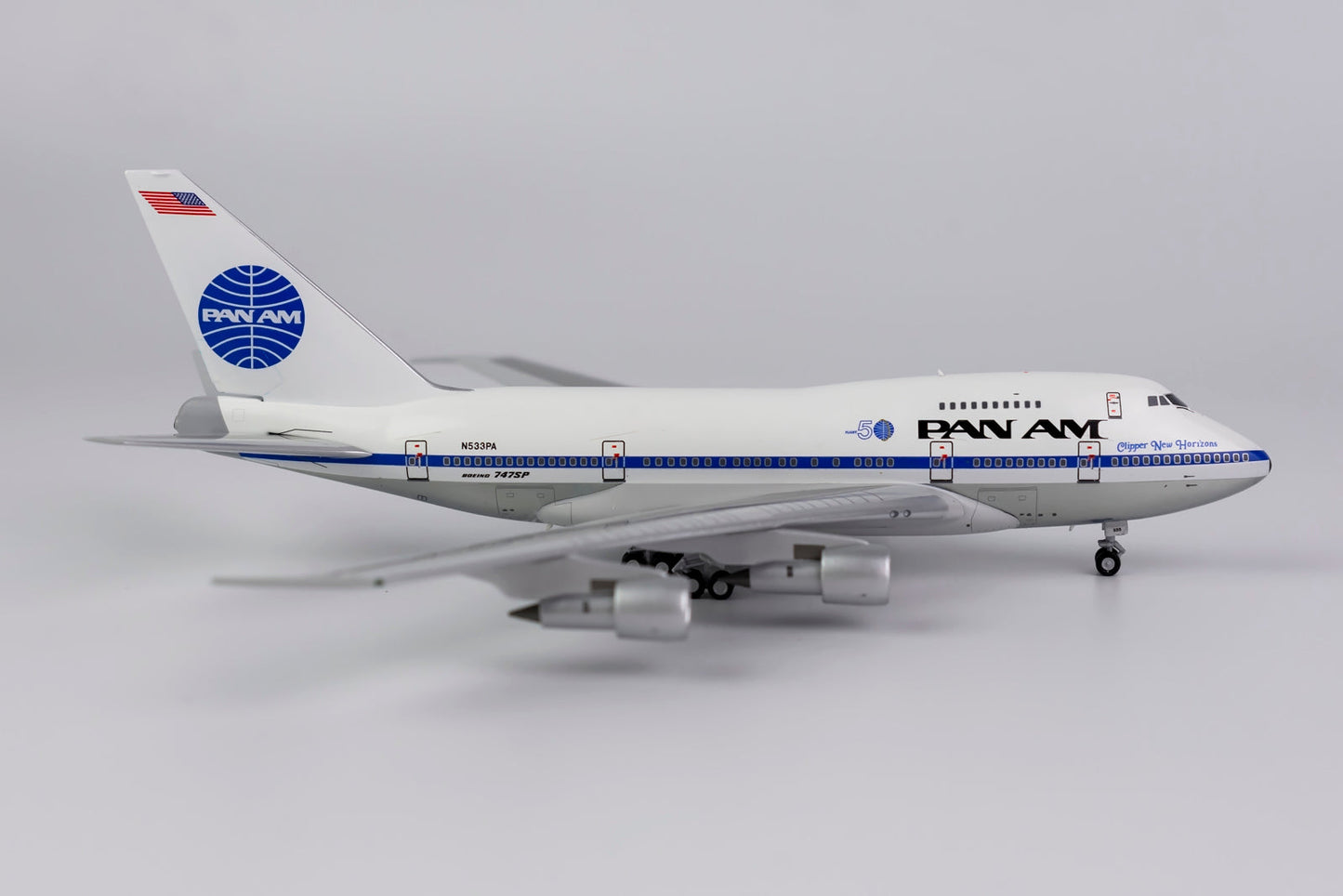 1:400 NG Models Pan American World Airways Boeing 747SP "Clipper New Horizons" N533PA NG07023