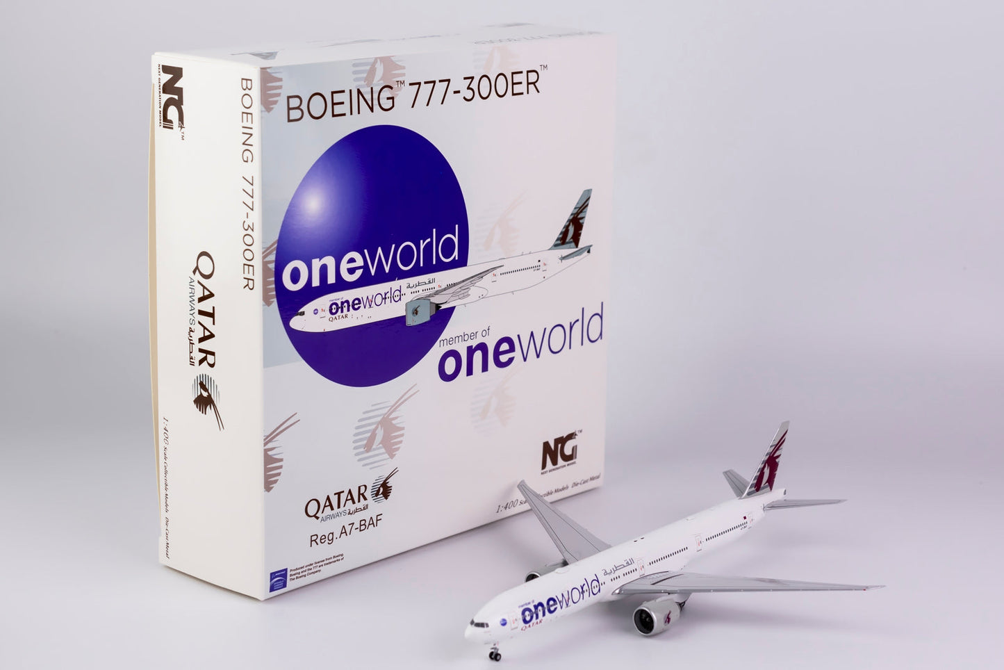 1:400 NG Models Qatar Airways Boeing 777-300ER "One World" A7-BAF NG73013