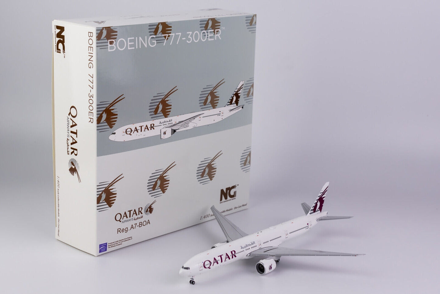 1:400 NG Models Qatar Airways Boeing 777-300ER "White Livery" A7-BOA 73011