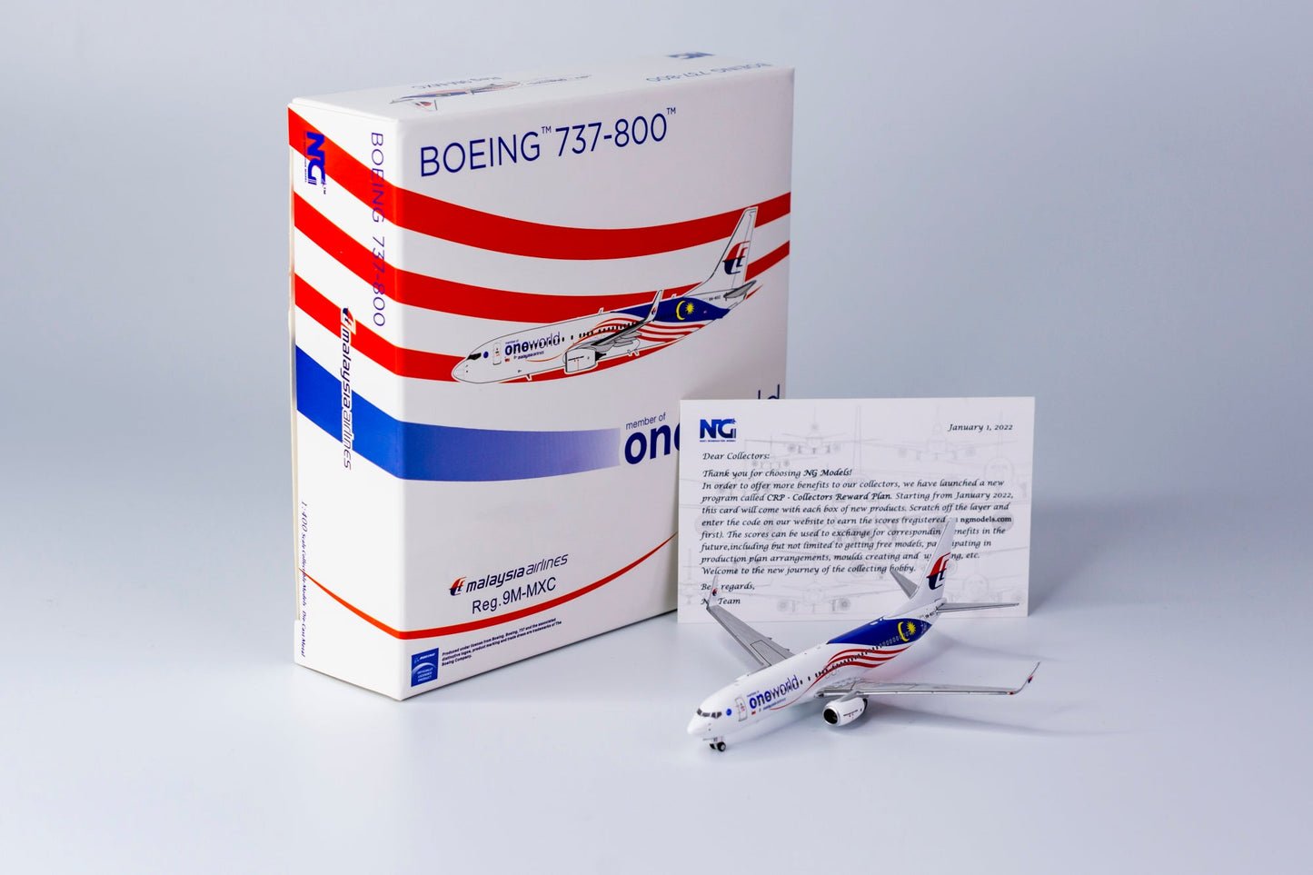 1:400 NG Models Malaysia Airlines Boeing 737-800 "Negaraku, Oneworld" 9M-MXC NG58112
