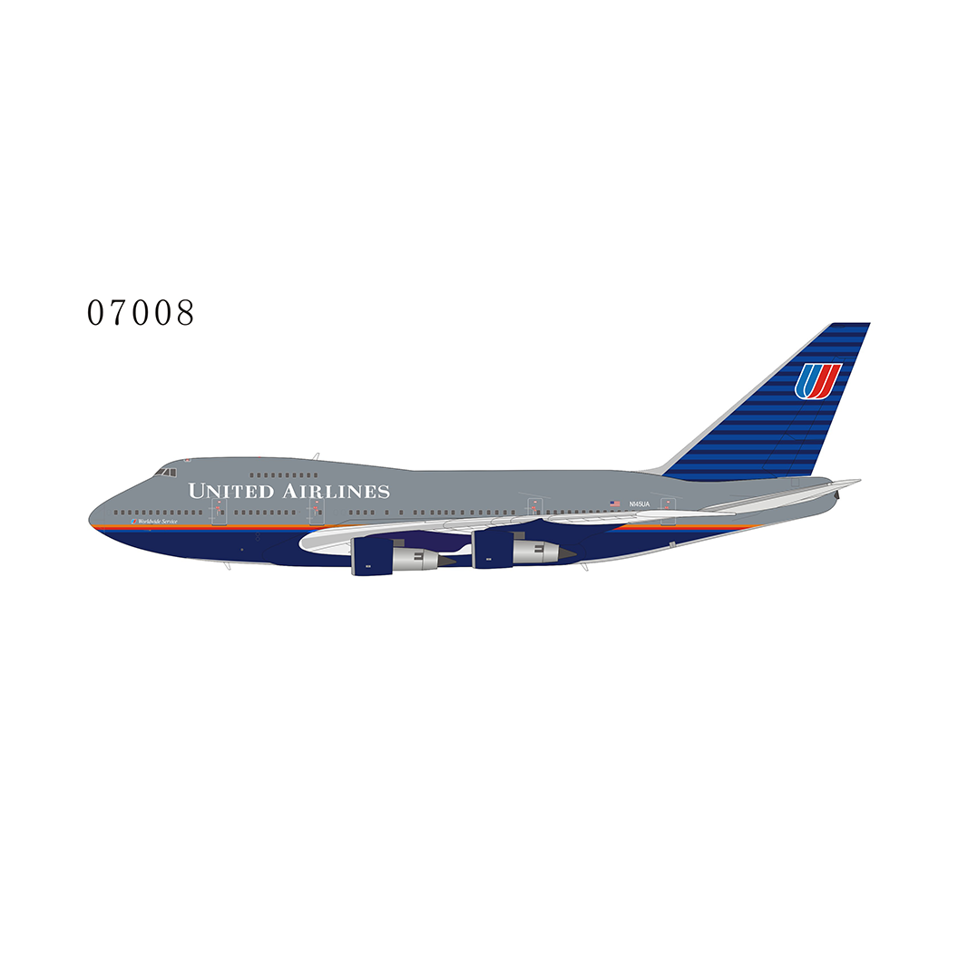 1:400 NG Models United Airlines Boeing 747SP "Battleship Grey" N145UA NG07008