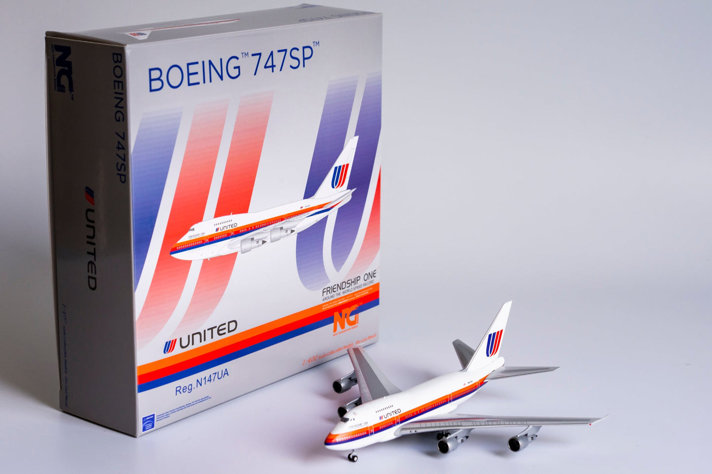 1:400 NG Models United Airlines Boeing 747SP "Saul Bass, Friendship One" N147PA NG07015
