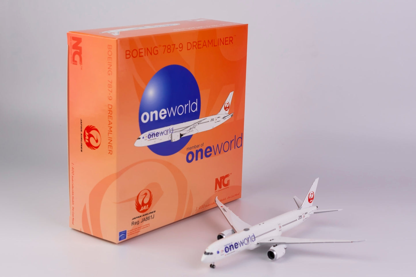1:400 NG Models Japan Airlines (JAL) Boeing 787-9 "Oneworld Livery" JA861J NG55083