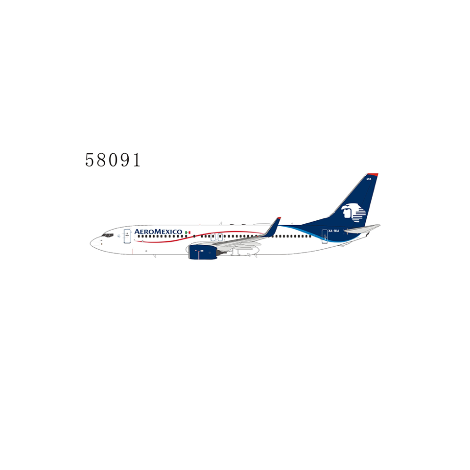 1:400 NG Models Aeroméxico Boeing 737-800 "Blended Winglets" XA-MIA NG58091