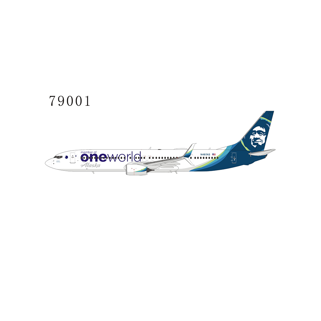1:400 NG Models Alaska Airlines 737-900ER "ONE WORLD" N487AS NG79001
