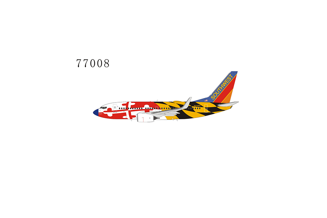 1:400 NG Models Southwest Airlines Boeing 737-700 "Maryland One" N214WN (Canyon Blue Tail, Blue Nose) NG77008